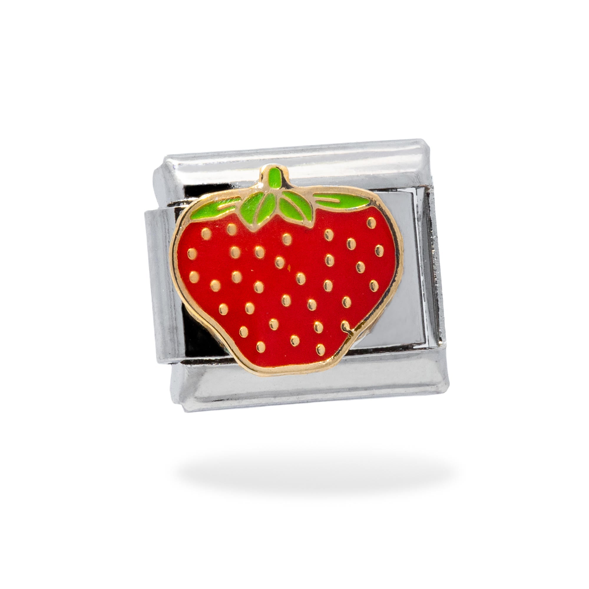 Charm eslabon italiano fresa esmaltada 9x10mm