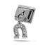 Charm eslabon italiano herradura con cristales 9x10mm