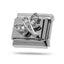 Charm eslabon italiano libelula con cristales 9x10mm