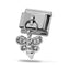 Charm eslabon italiano libelula con cristales 9x10mm