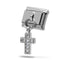 Charm eslabon italiano cruz con cristales 9x10mm