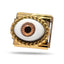 Charm eslabon italiano ojo turco cafe 9x10mm