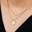 Juego de collares dijes trebol corazon 50-55cm