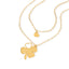 Juego de collares dijes trebol corazon 50-55cm