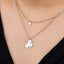 Juego de collares dijes trebol corazon 50-55cm