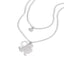 Juego de collares dijes trebol corazon 50-55cm