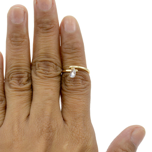 Anillo Ajustable Circonia Gota 5MM