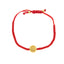 Pulsera Tejida San Benito Hilo Rojitos Dorado Dorado