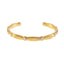 Brazalete ajustable liso ondulado con cristal