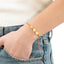 Pulsera de hilo medalla san benito y balin liso 8mm