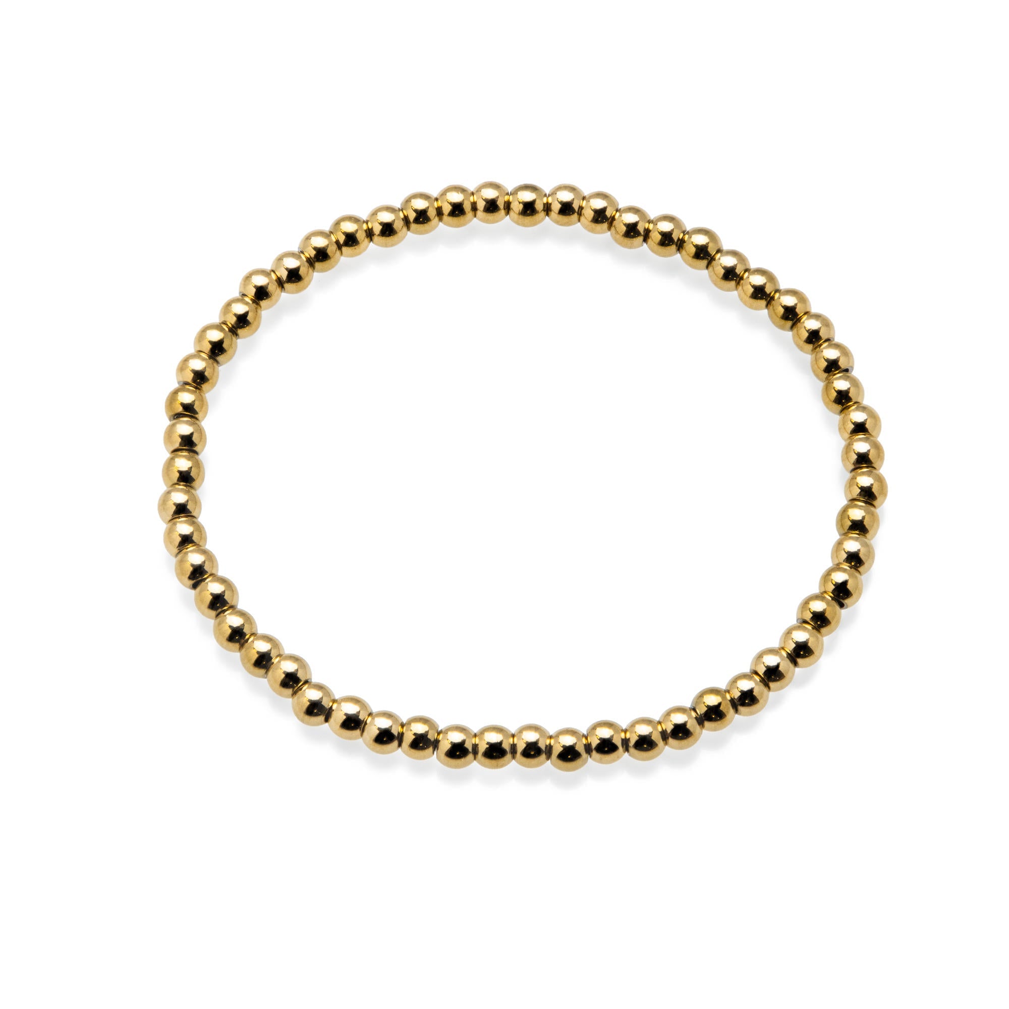 Pulsera ajustable de elastico con balin liso 4mm