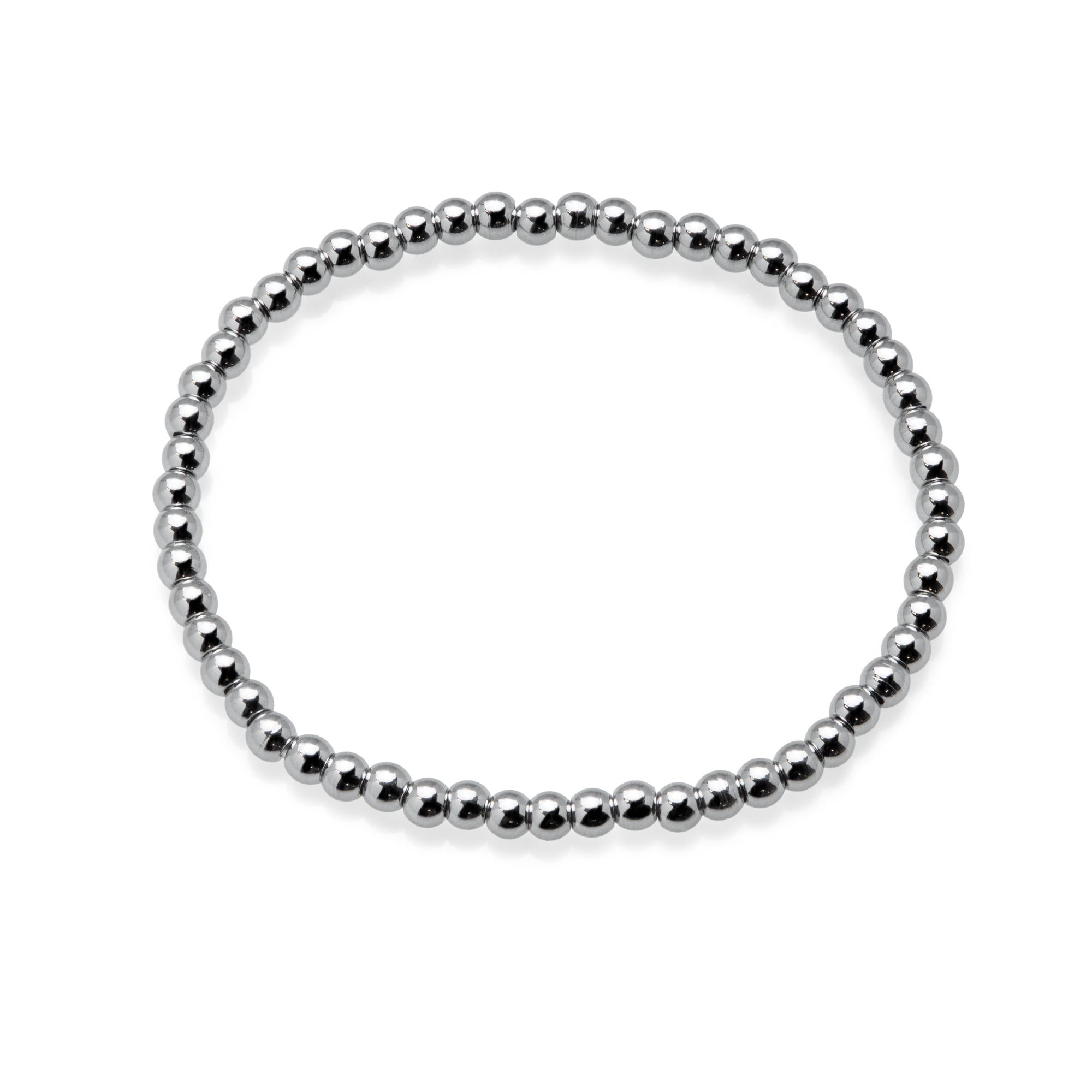 Pulsera ajustable de elastico con balin liso 4mm