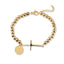 Pulsera con cruz y medalla de san benito 16-19cm