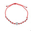 Pulsera ajustable hilo con balin liso medalla san benito 8mm