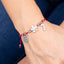 Pulsera hilo ajustable rojo suerte proteccion abundancia 2mm