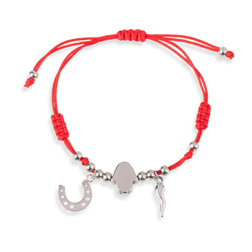 Pulsera hilo ajustable rojo suerte proteccion abundancia 2mm