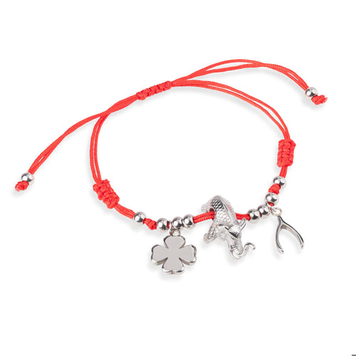 Pulsera hilo ajustable rojo suerte proteccion abundancia 2mm