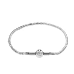 Pulsera para charms con broche de bola 18cm