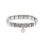 Brazalete flexible italiano con cruces medalla san benito 9mm