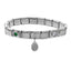 Brazalete italiano ajustable  de san judas tadeo y cristal verde 9mm
