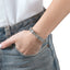 Brazalete Italiano Cruz con Cristales 9MM