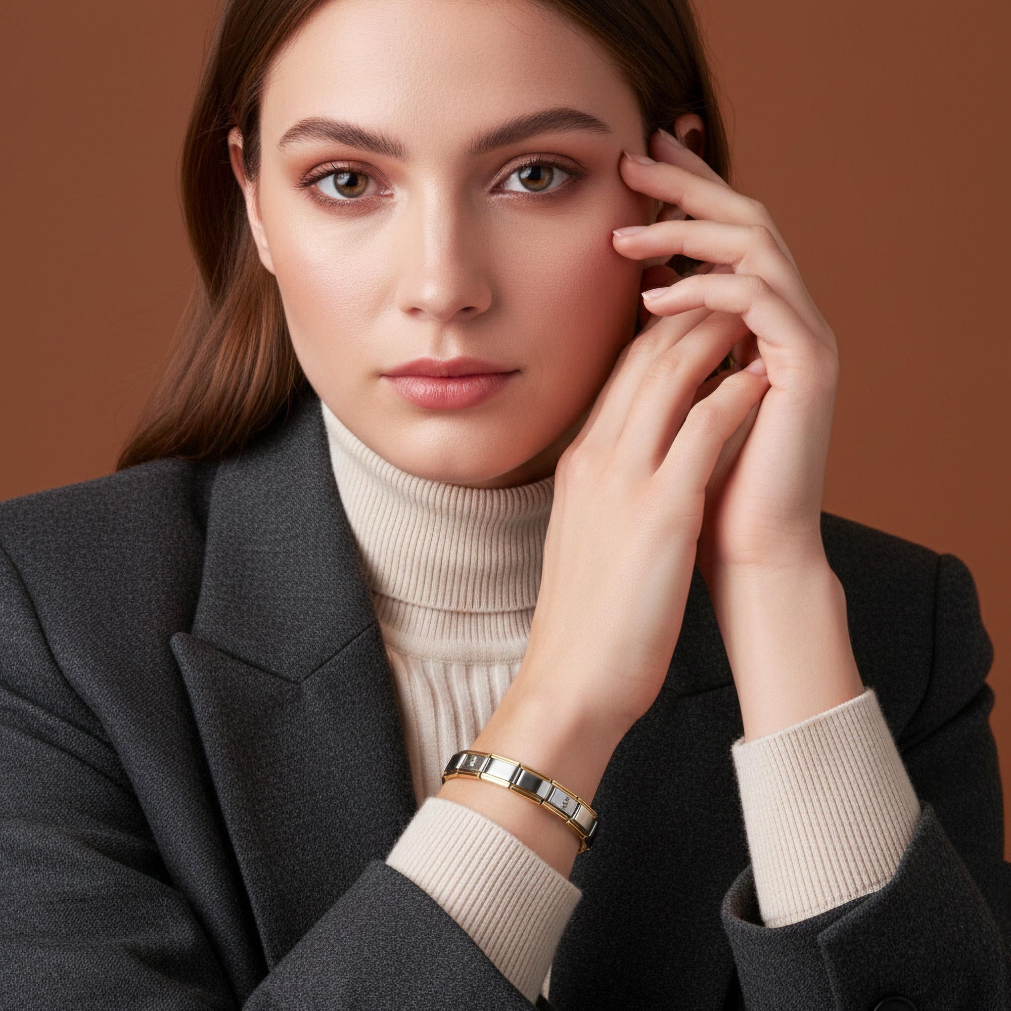 Brazalete ajustable italiano con argollas 9mm