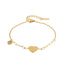 Pulsera de Corazones Lisos 16CM DORADO