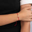 Pulsera hilo ajustable rojo con infinito 7mm