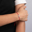 Pulsera hilo ajustable rojo con infinito 7mm