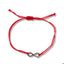 Pulsera hilo ajustable rojo con infinito 7mm