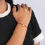 Pulsera hilo ajustable rojo con corazon 10mm