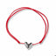 Pulsera hilo ajustable rojo con corazon 10mm