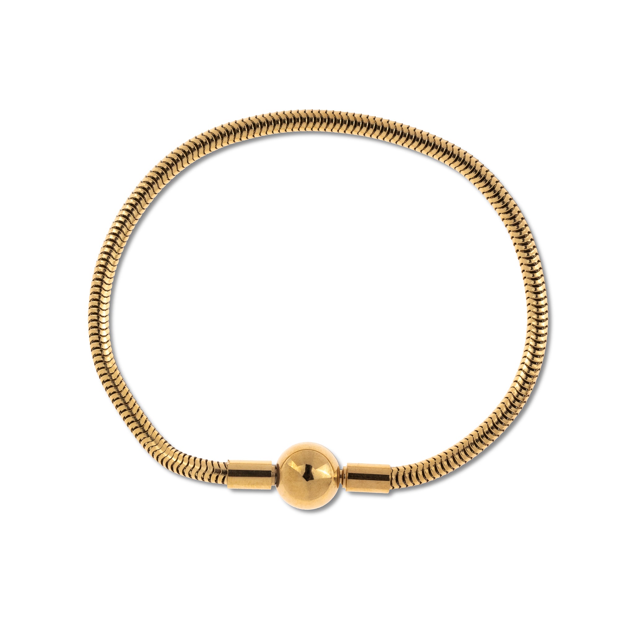 Pulsera cola de raton con broche de bola 16cm/3mm