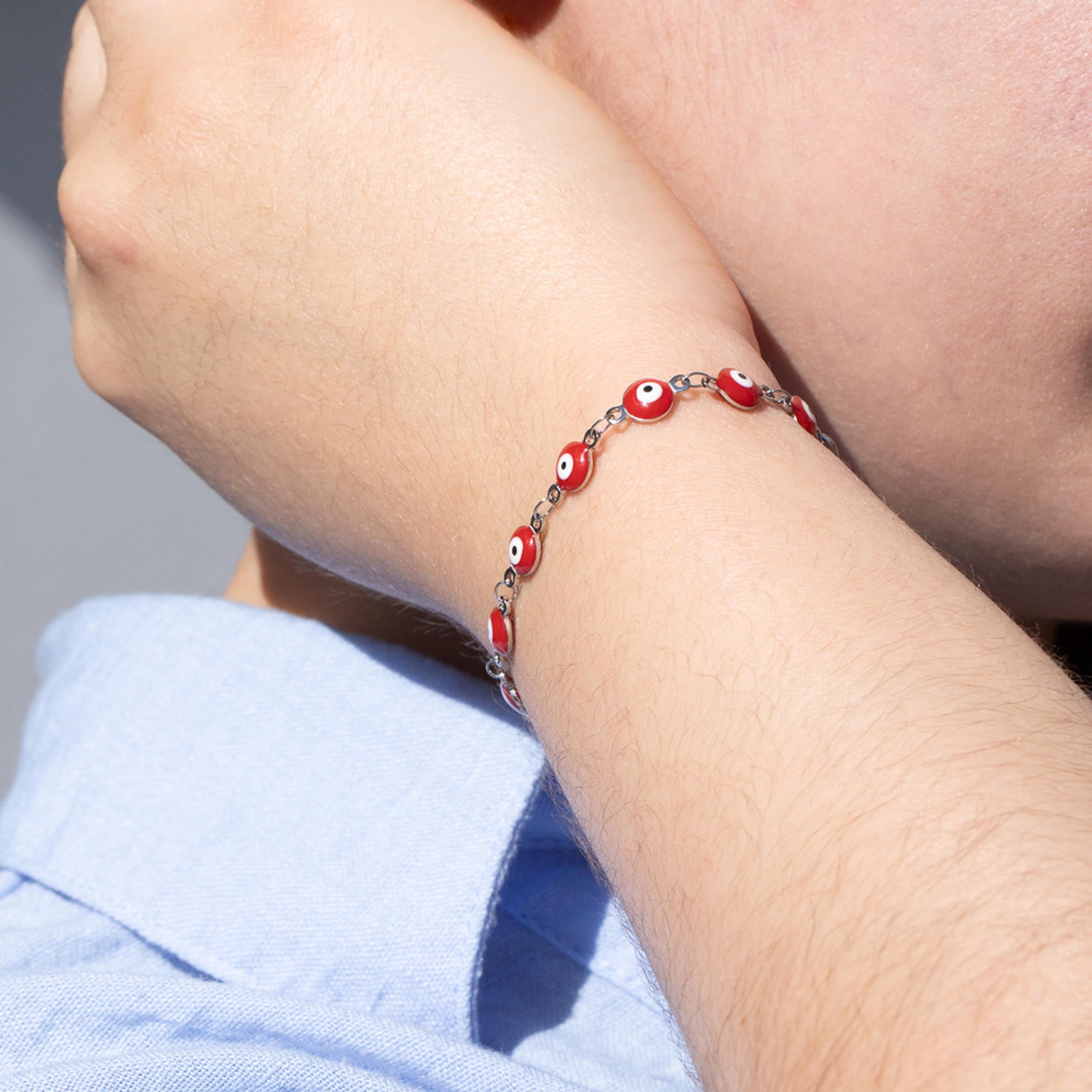 Pulsera de ojo turco rojo 15-20cm