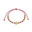 Pulsera ajustable de hilo rojo Virgen de la Medalla Milagrosa DORADO