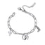 Pulsera eslabon largo dijes vaqueros 20cm