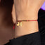 Pulsera hilo ajustable rojo corazon medalla san antonio 1mm