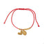 Pulsera hilo ajustable rojo corazon medalla san antonio 1mm
