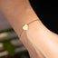 Set de pulseras con corazon liso 18-21cm