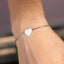 Set de pulseras con corazon liso 18-21cm