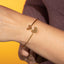 Brazalete tubular corazon doble liso 22mm