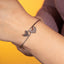Brazalete tubular corazon doble liso 22mm