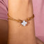 Pulsera hilo ajustable cafe cruz cuadrada transversal 1mm