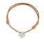 Pulsera hilo ajustable cafe cruz cuadrada transversal 1mm