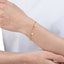 Pulsera con triangulos martillados 17cm