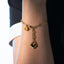 Pulsera eslabones con candado de corazon true love 17-20cm