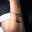 Pulsera eslabones con candado de corazon true love 17-20cm