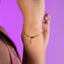 Pulsera de balines colgante de cruz 19cm
