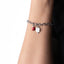 Pulsera dije trebol y catarina esmaltada 17-20cm