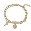 Pulsera dije de llave y medalla de san benito 17-20cm
